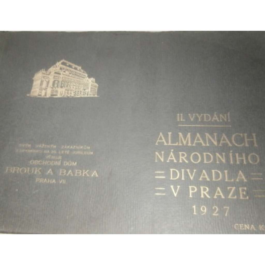 ALMANACH NÁRODNÍHO DIVADLA V PRAZE